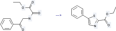 The Ethyl 5-phenylthiazole-2-carboxylate can be obtained by Phenacyl-oxalamic acid ethyl ester.